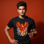 Phoenix Rising Through Lightning